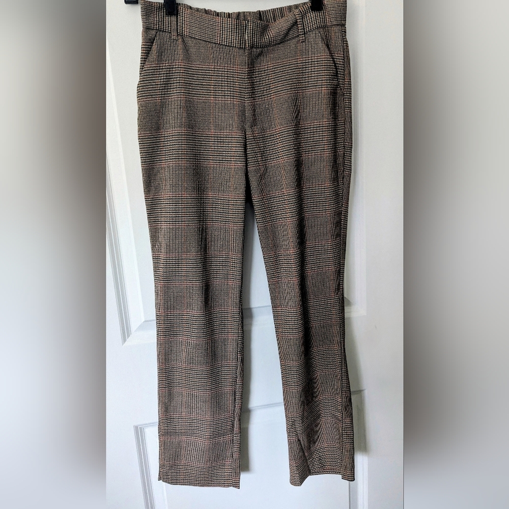 Zara Women's Plaid Trousers - Black and Brown